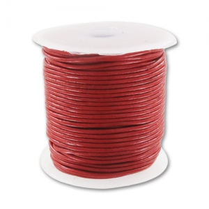 Cordon cuir 2 mm Rouge x 25 m