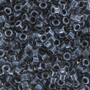 Miyuki Delica 11/0 DB0925 - Spkl Charcoal Lined Crystal x8g