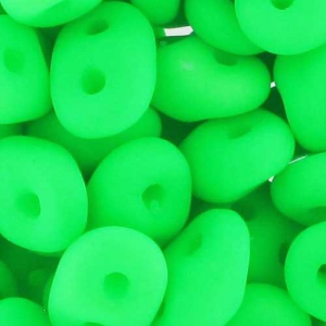 SuperDuo 2,5x5 mm Neon Green Mat x10g