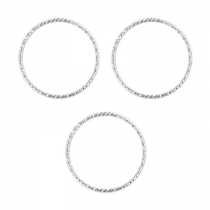 Anneaux travaillés 10mm en Argent 925 x10