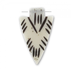 Pendentif triangle en os 31 mm Naturel x1
