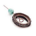 Serti Cabochon fond plat 18x13 mm cuivre