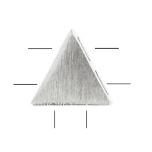 Intercalaire triangle 7 mm rhodié brossé HQ