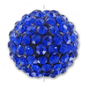 Ronde plasticine strass Coréen 12 mm Sapphire x1