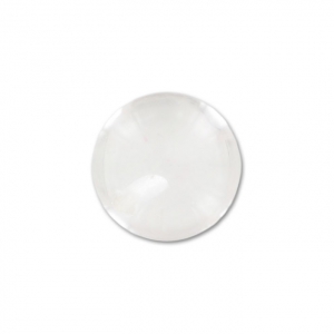 Rondes semi-percées 6 mm Crystal Quartz x2