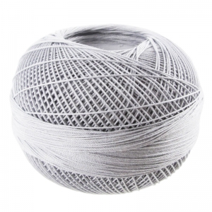 Fil de coton Lizbeth taille 20 Silver n°605 x192m