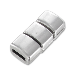 Fermoir aimanté pour lacet 5 mm Placage Argent fin vieilli x1