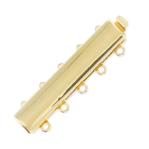 Fermoir 5 rangs  9x30 mm doré
