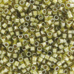 Miyuki Delica 11/0 DB0908 - Spkl Light Yellow Lined Chartreuse x8g