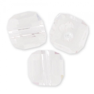 Cubes 4 mm Crystal x15