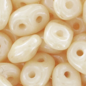 SuperDuo 2,5x5 mm Opaque Beige Ceramic Look x10g