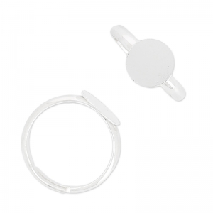 Bague plateau demi-jonc 10 mm en Argent 925 x1