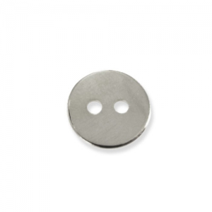 Bouton rond lisse 13 mm rhodié x1