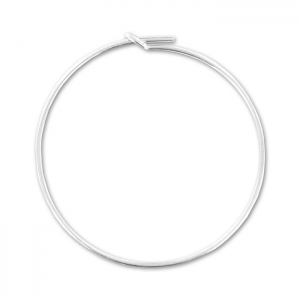 Créoles fines à décorer 30 mm en Argent 925 x2