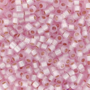 Miyuki Delica 11/0 DB0624 - Dyed Light Rose Silver Lined Alabaster x8g