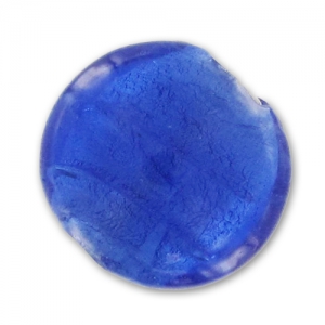 Perle bombée feuille d'argent 20 mm Sapphire x1