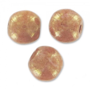Perles en verre tchèque rondes 3 mm Opaque Luster Rose x50