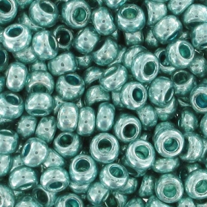 Preciosa Perles rocailles 9/0 2.5 mm - Mint Métallique x20g