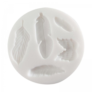 Mini moule silicone pour pâte polymère et pâte de métal Plumes