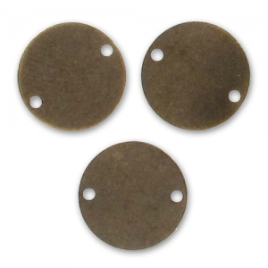 Intercalaires ronds lisses 2 trous 10 mm bronze x5
