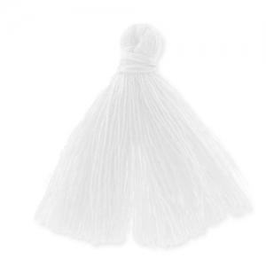 Pompon imitation coton 27-30 mm Blanc x1