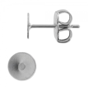 Clous d'oreilles disque  8 mm Acier Inox 304 x10