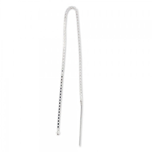 Chaines d'oreilles maille Vénitienne boules  95 mm en Argent 925 x2