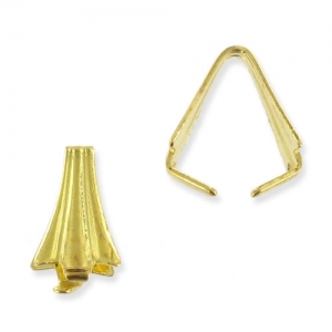 Bélières 8 mm sans anneau doré x10