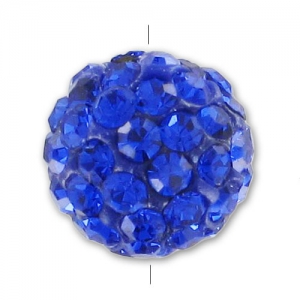 Ronde plasticine strass Coréen 8 mm Sapphire x1
