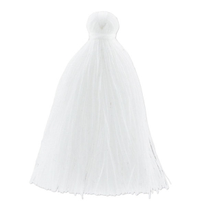 Pompon imitation coton 43-46 mm Blanc x1