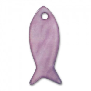 Poissons Nacre 23 mm Mauve x10