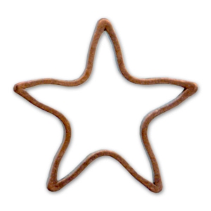 Intercalaires étoile 10 mm cuivré vieilli x10