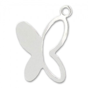 Breloque papillon évidé 14 mm en Argent 925 x1