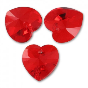 Coeur PureCrystal 6228 14,4x14 mm Light Siam x1