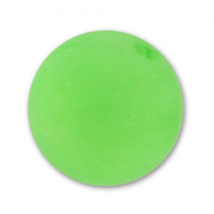 Perle ronde Polaris Dépolie 14 mm Vert Fluo x1