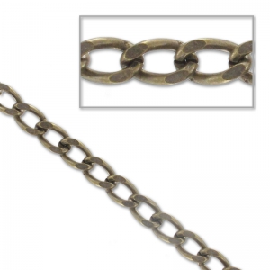 Chaîne maille gourmette 4.5 mm - Bronze x1m