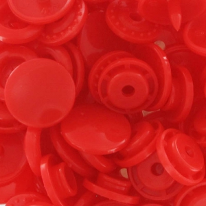 Boutons pressions BabySnap type KAM ronds 12,4 mm Rouge x30