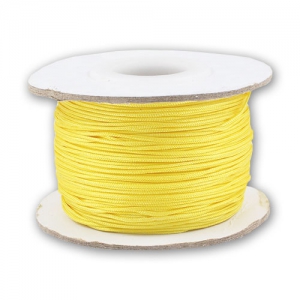Fil de jade / Fil nylon tressé 0.8 mm Jaune Clair x50 m