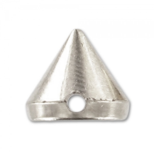 Cônes à coudre en résine CCB  8 mm rhodié x6