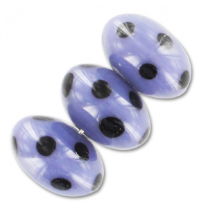 Ronde aplatie 17 mm Opaque Violet/Noir x1