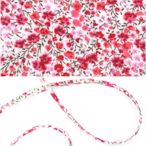 Cordon en tissu Liberty - Phoebe - Rose x1m