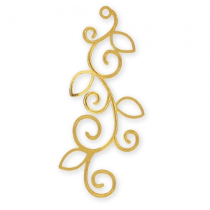 Intercalaires légers feuillages 40x16 mm doré x20