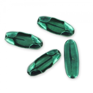 Embouts de fermeture pour chaîne maille boule 3,2 mm Vert métallisé x4