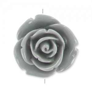 Rose 25 mm Gris x1