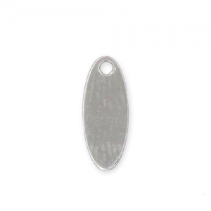 Sequin ovale 12 mm - médaille à graver en Argent 925 x1