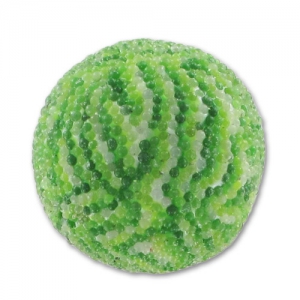 Perle ronde incrustée de perles 20 mm Vert x1