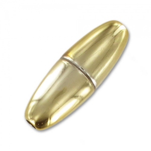 Fermoir aimanté 31 mm pour cordon 3 mm light gold x1