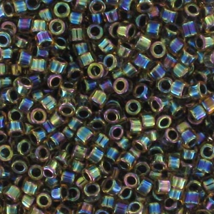 Miyuki Delica 11/0 DB0089 - Blue Lined Light Topaz AB x8g