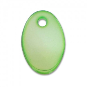 Ovales en Nacre 15x10 mm Vert x10