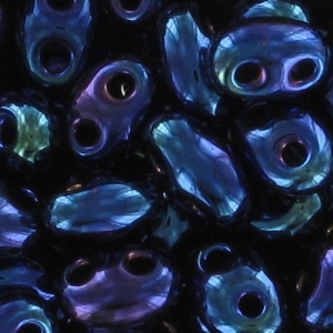 Twin beads 2,5x5 mm Blue Iris x20g